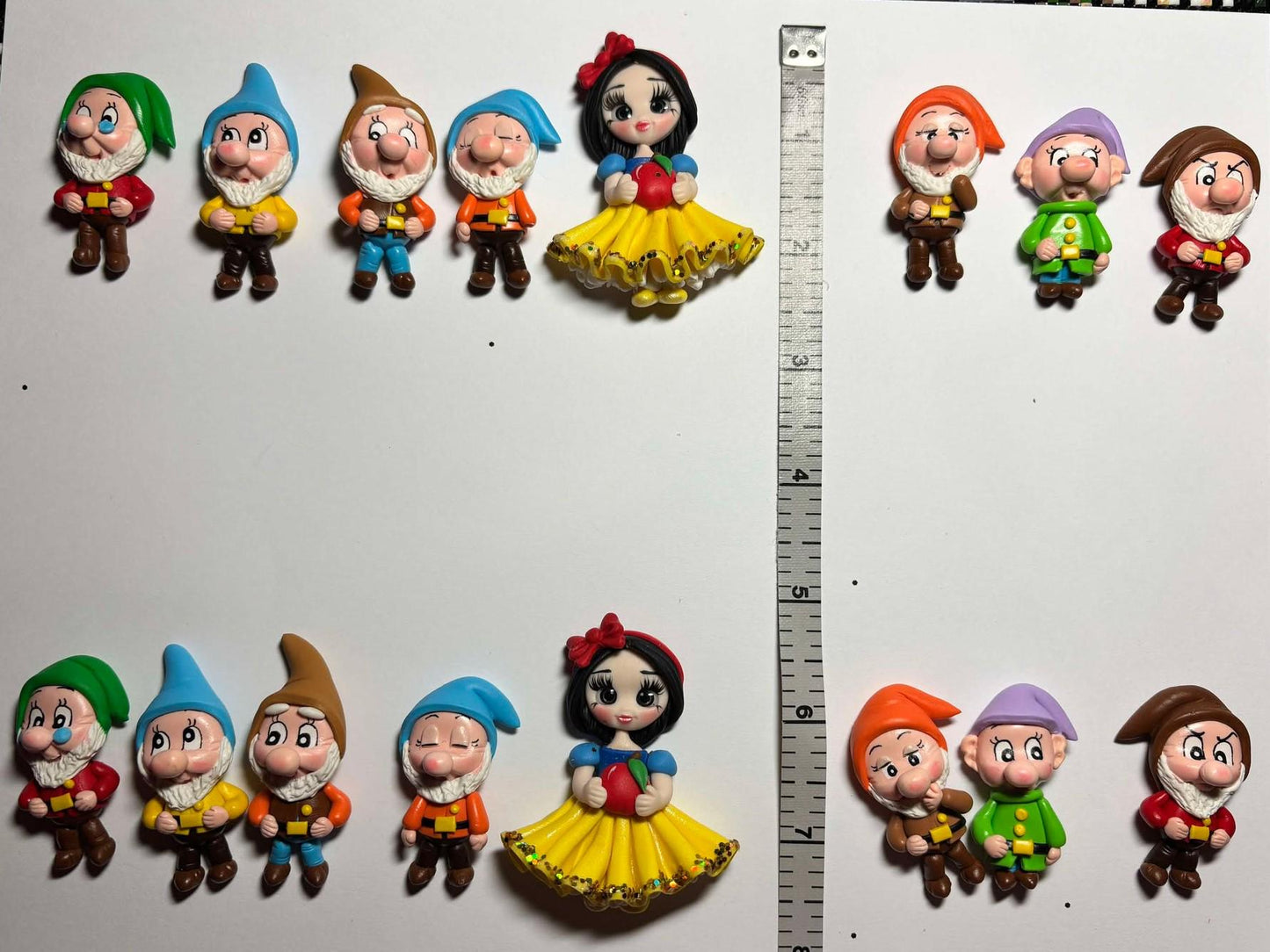 Full 8pc Set SNow White and Friends Diamond Painting Cover Minders Needle Minders Clays hobby crafter gifts
