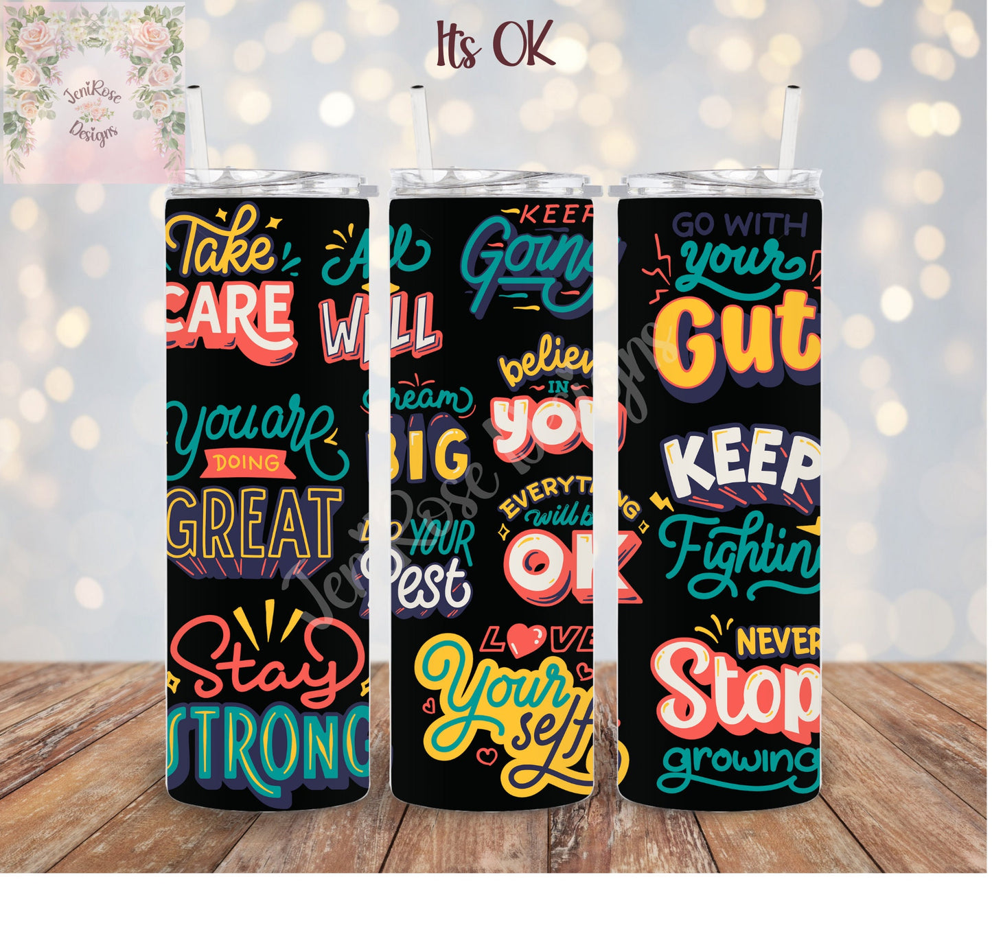 20 oz Tumbler Positive Affirmations
