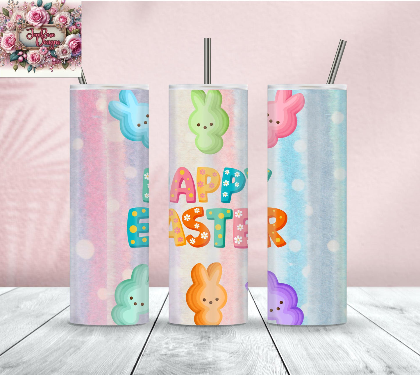 Happy Easter Colorful Candy Peeps Tumbler or Laminated Diamond Painting Release Papers β 12 Pack (4x5) Crafter Hobby gifts cute fun holiday