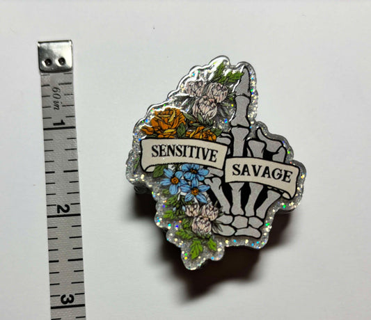 Sensitive Savage Diamond painting Cover Minder Cross Stitch Needle Minder fun cute sassy Craft Hobby small gift