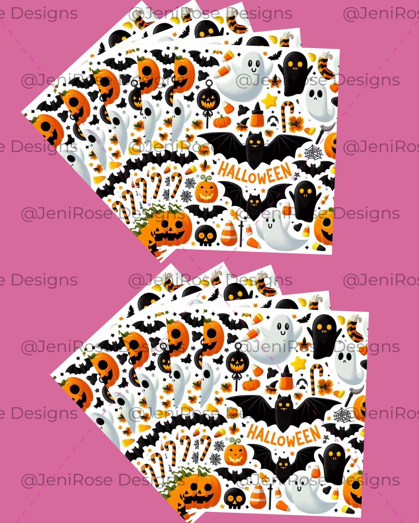 Bats Ghosts Spooky & Fun Halloween Diamond Painting Release Papers – Protect Your Canvas in Style!