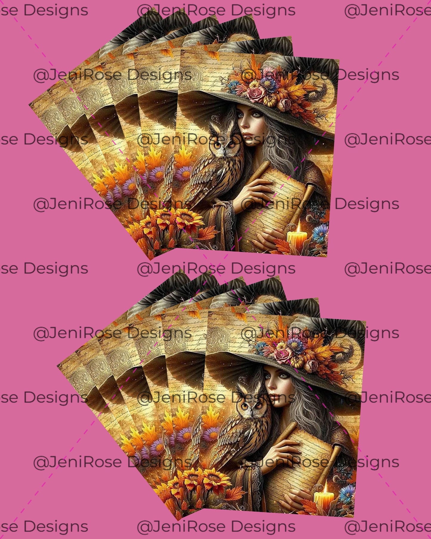 Pretty Witch Autumn Spooky & Fun Halloween Diamond Painting Release Papers – Protect Your Canvas in Style!