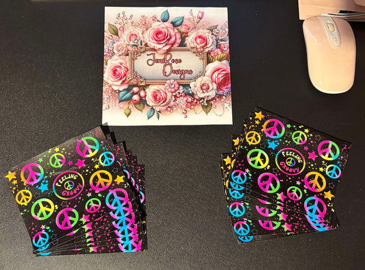 UV or Black Light Reactive Diamond Painting Release Papers set of 12