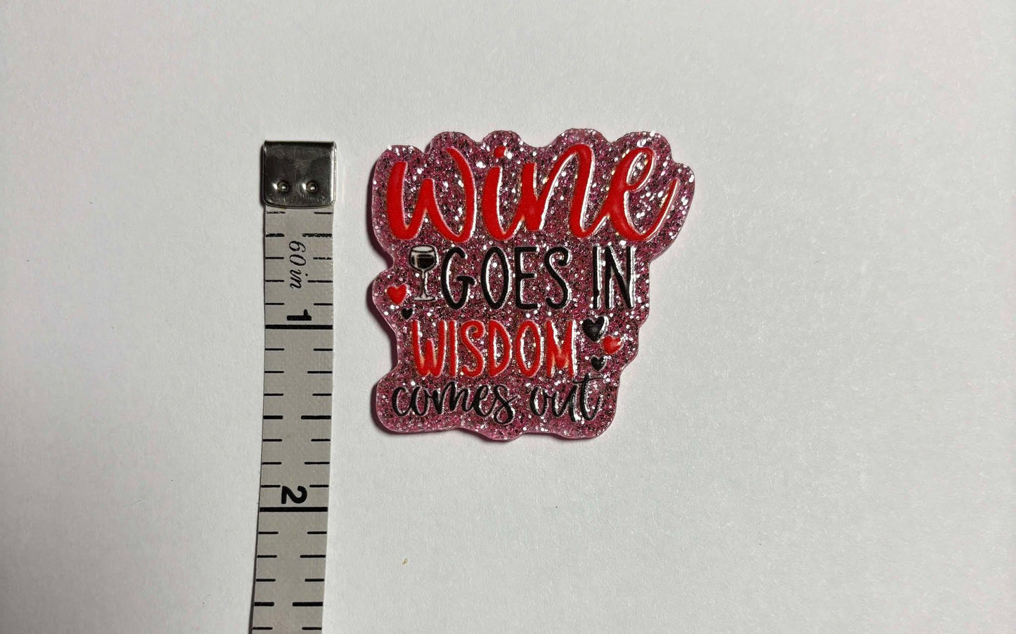 Wine Goes on Wisdom Comes out  Cute and Fun Diamond Painting Cover Minders / Needle Minders – Adorable and Functional!