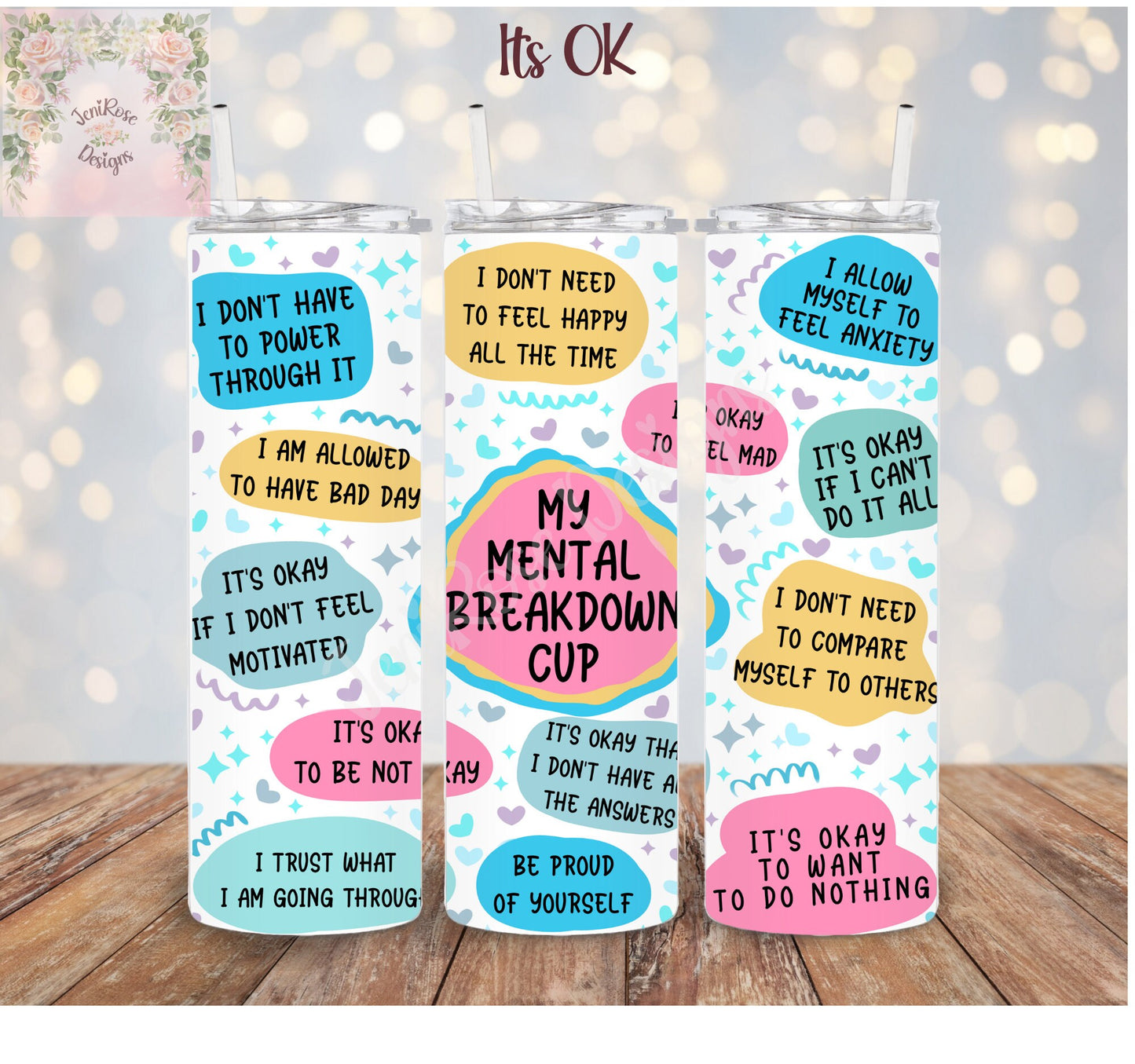 20 oz Tumbler Positive Affirmations