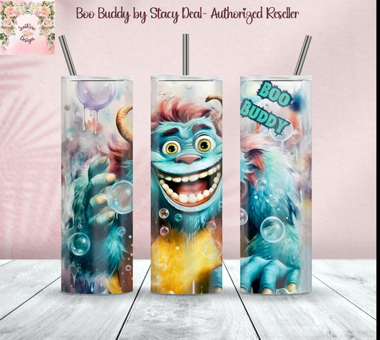 20 oz Tumbler Boo Buddy Licensed Art by Stacy Deal. Gift, coffee, Holiday, Birthday