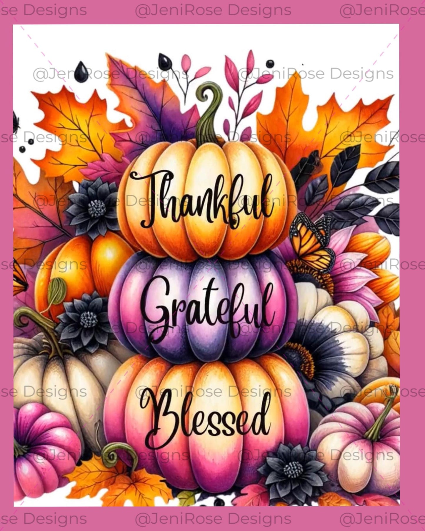 Autumn fall pumpkin Blessed thankful laminates diamond painting release papers fall lovers