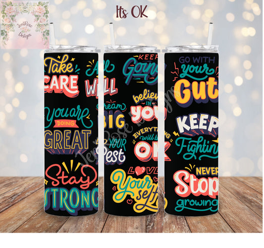 20 oz Tumbler Positive Affirmations