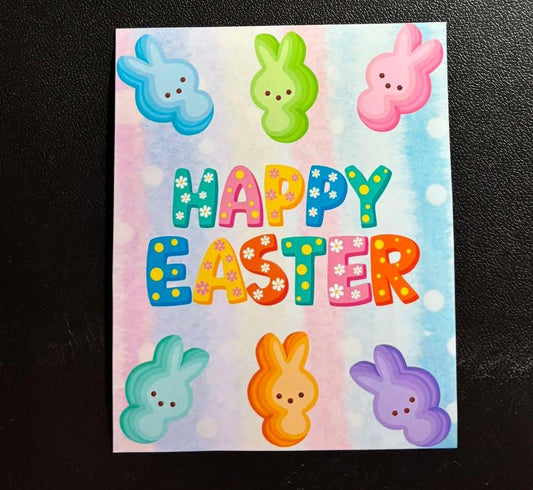 Happy Easter Colorful Candy Peeps Tumbler or Laminated Diamond Painting Release Papers – 12 Pack (4x5) Crafter Hobby gifts cute fun holiday