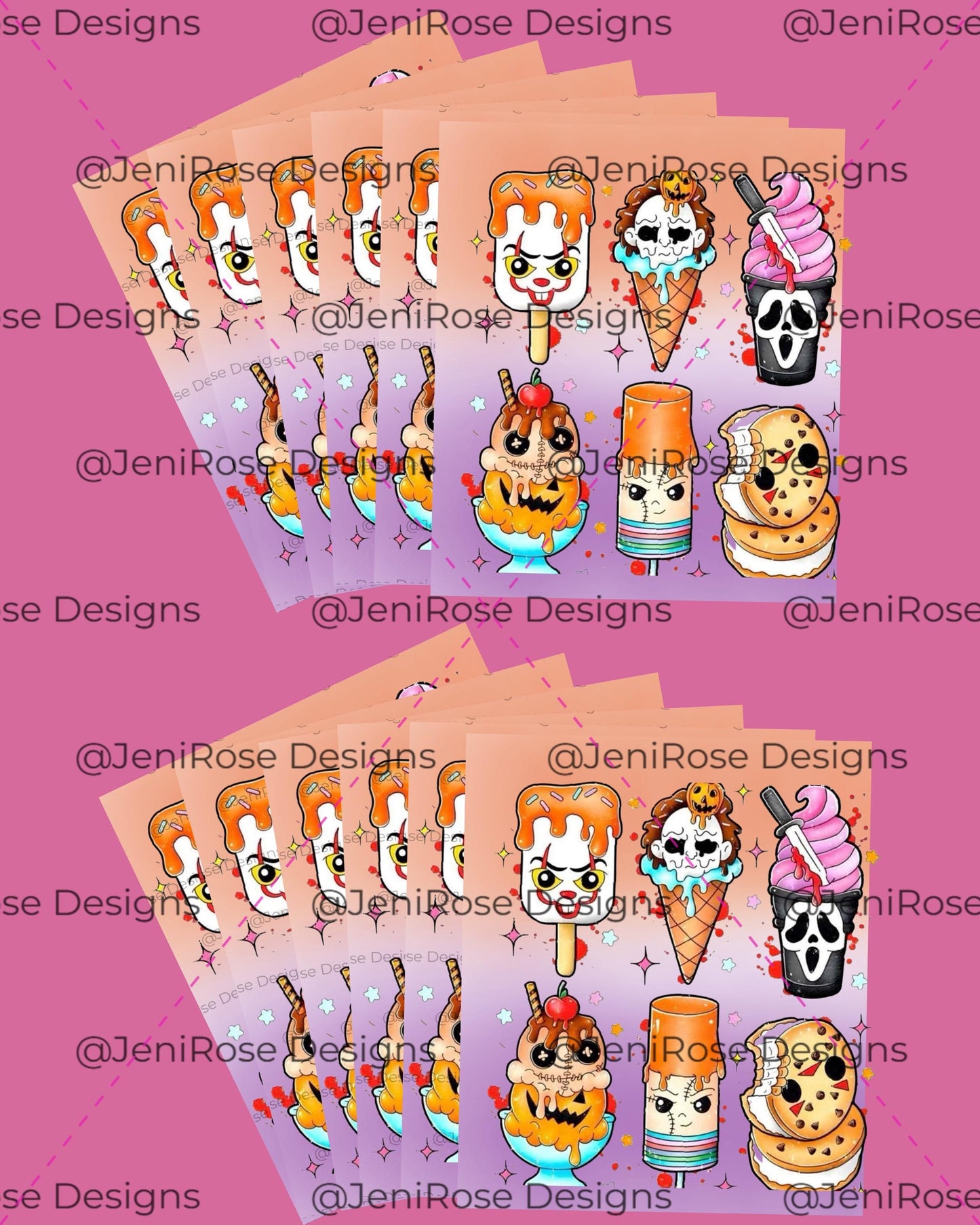 Movie Monster Sweets Spooky & Fun Halloween Diamond Painting Release Papers – Protect Your Canvas in Style!