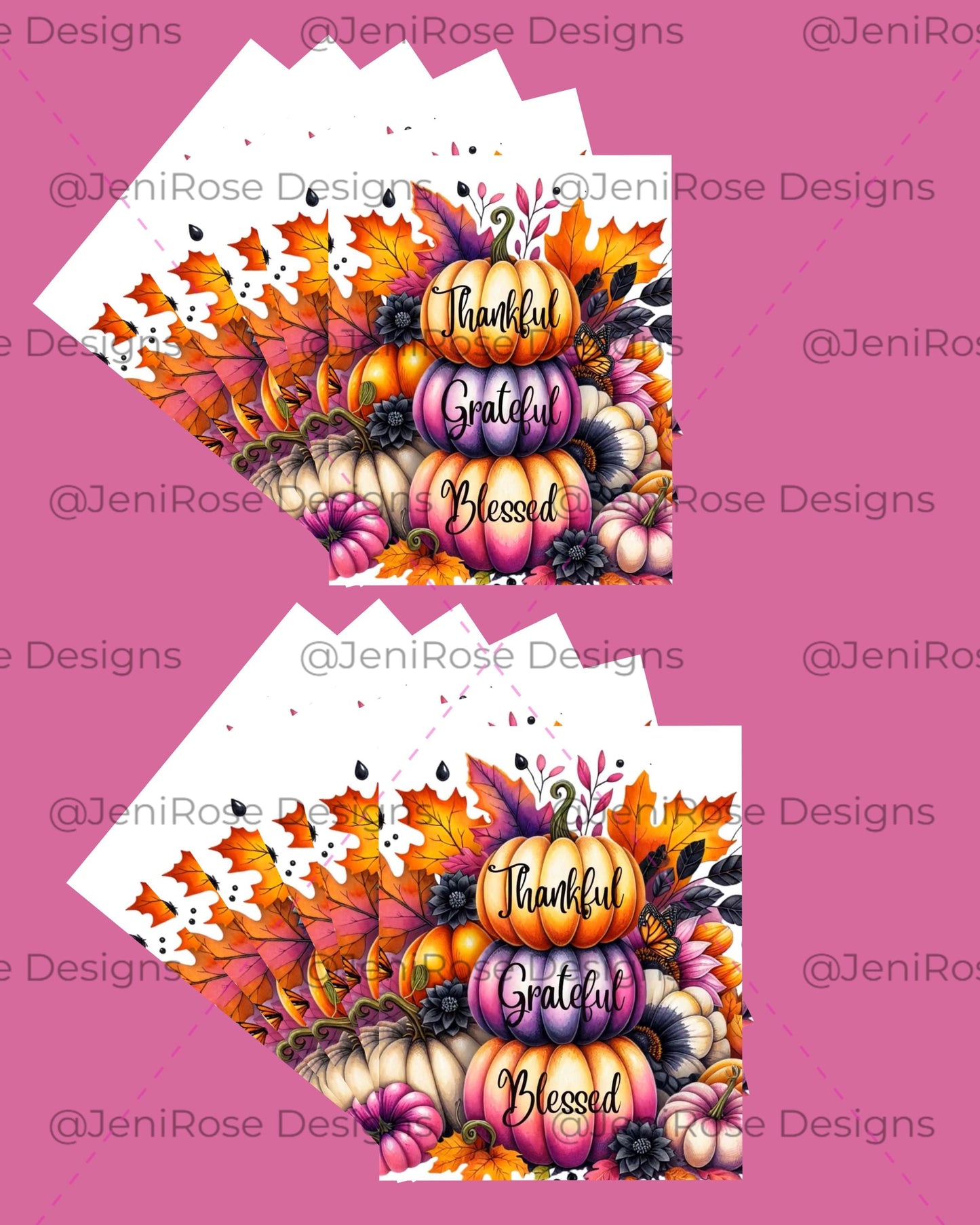 Autumn fall pumpkin Blessed thankful laminates diamond painting release papers fall lovers