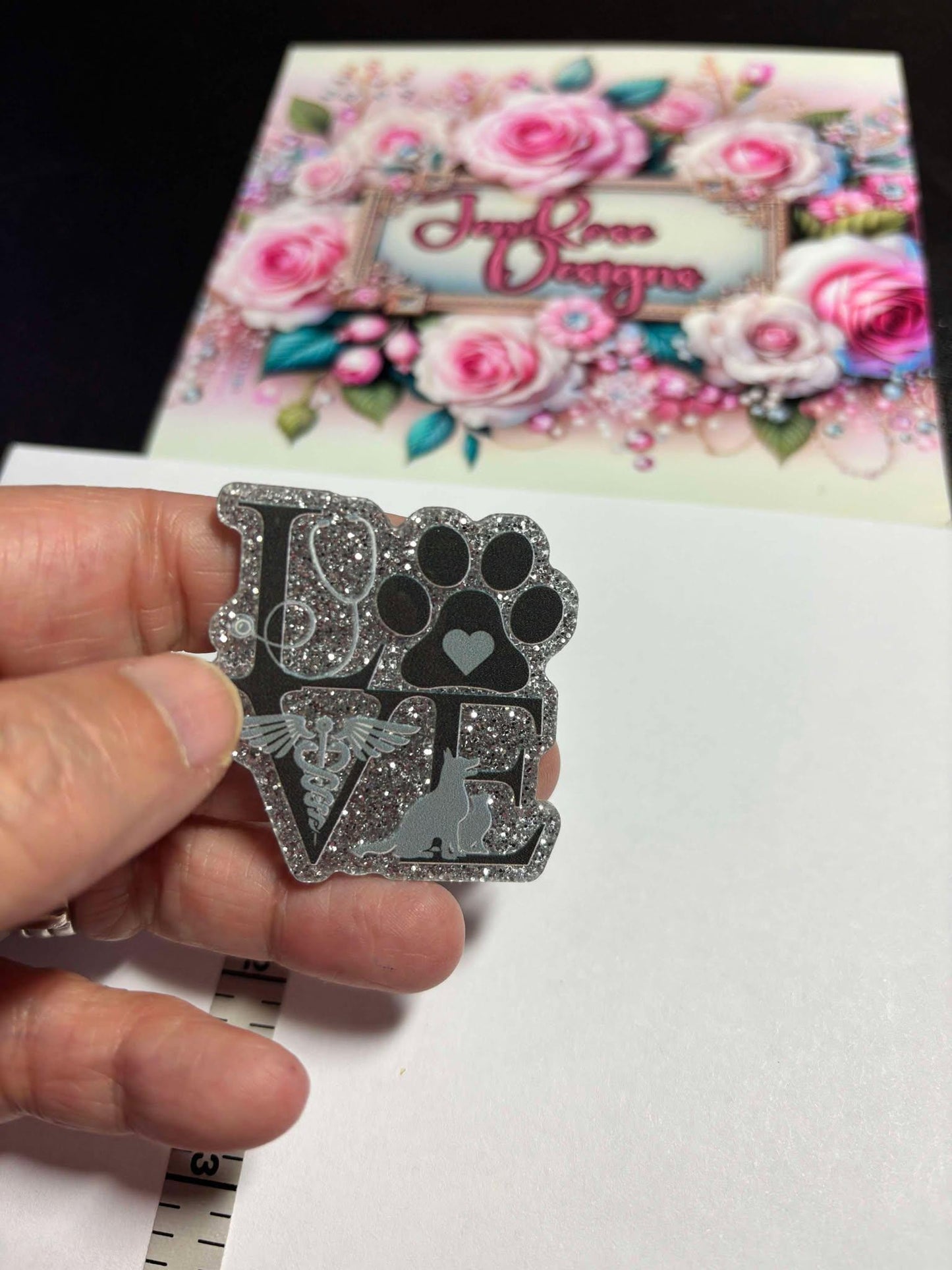 Vet or Vet Tech Silver Love Cute and Fun Diamond Painting Cover Minders / Needle Minders – Adorable and Functional!