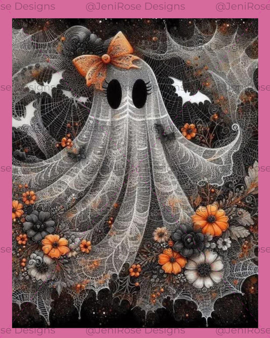 Cute Ghost Spooky & Fun Halloween Diamond Painting Release Papers – Protect Your Canvas in Style!