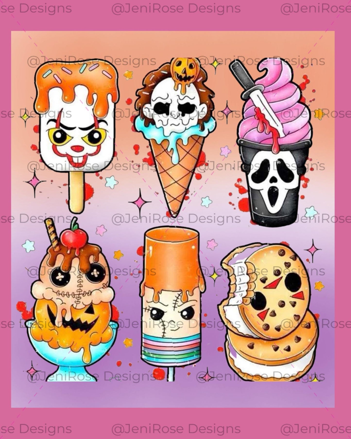 Movie Monster Sweets Spooky & Fun Halloween Diamond Painting Release Papers – Protect Your Canvas in Style!