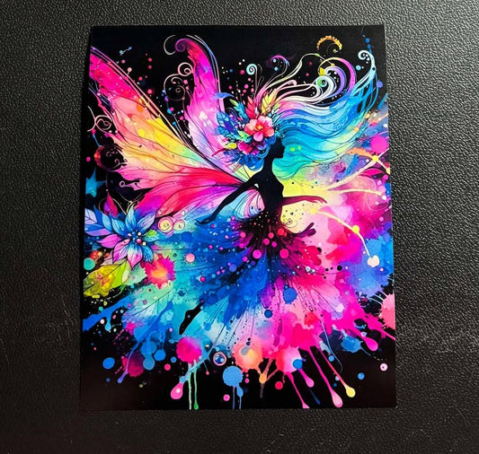 Rainbow Splash Dancing Fae High Quality Laminated Diamond Painting Release Papers Crafter Hobby gifts fun cute Whimsical