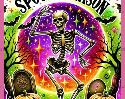 Sassy Skeleton Spooky Diamond Painting Release Papers